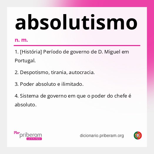 Significado de absolutismo