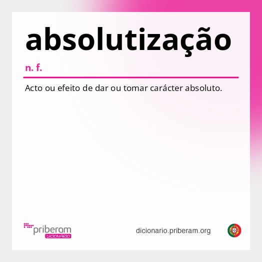 Significado de absolutização