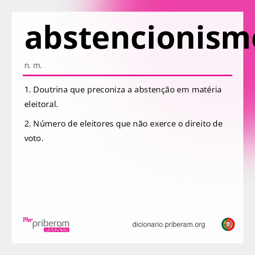 Significado de abstencionismo