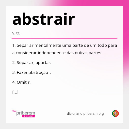 Significado de abstrair