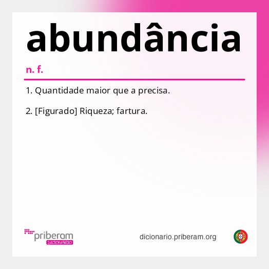 Significado de abundância