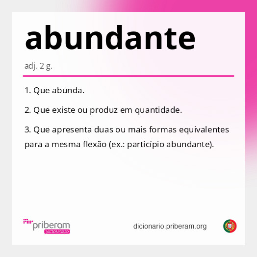 Significado de abundante