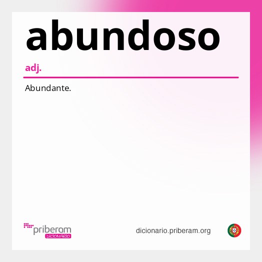 Significado de abundoso