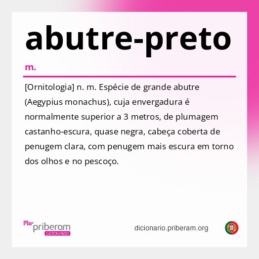 Significado de abutre-preto