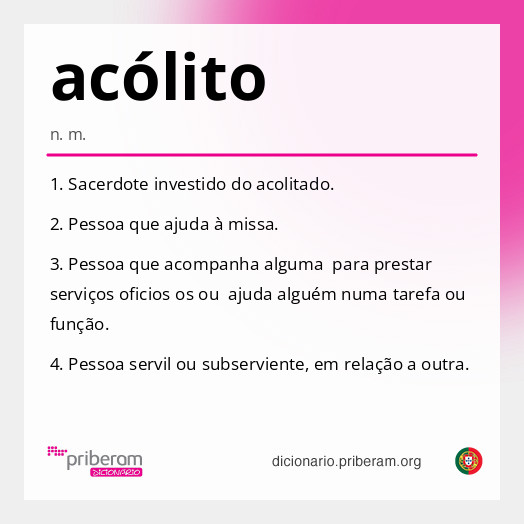 Significado de acólito
