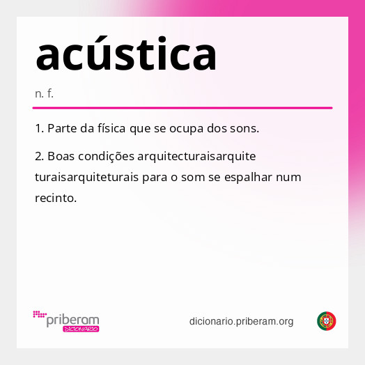 Significado de acústica