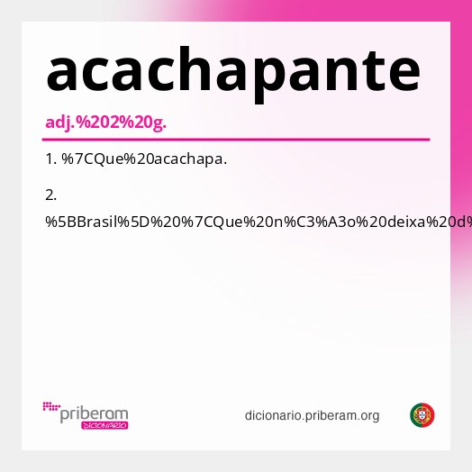 Significado de acachapante
