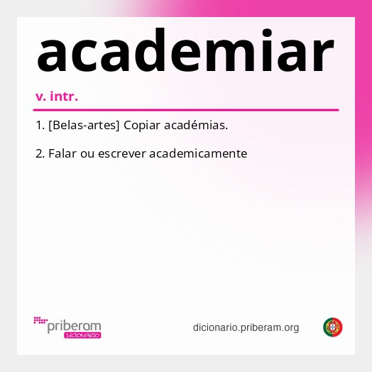 Significado de academiar