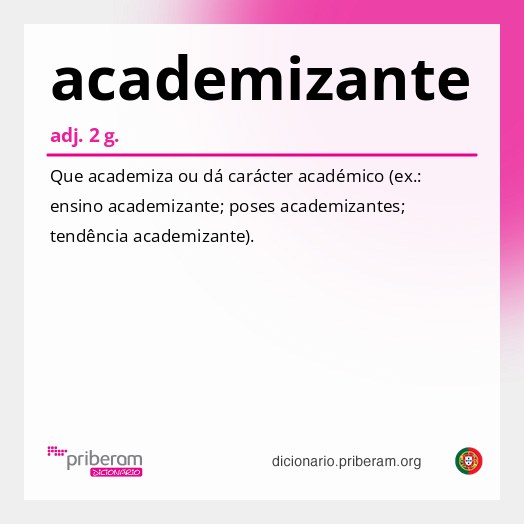 Significado de academizante