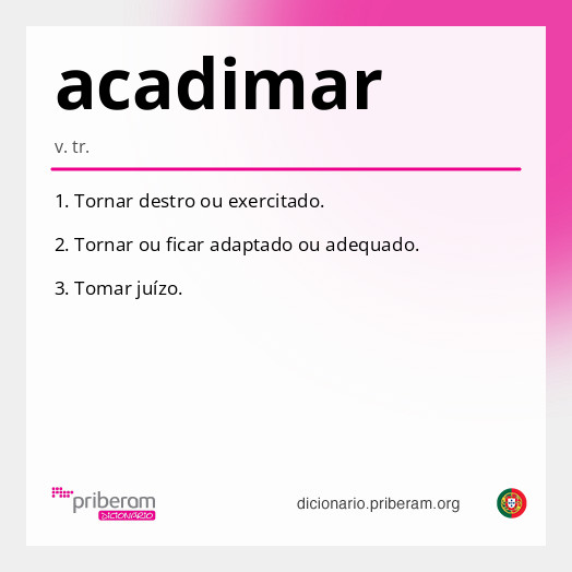 Significado de acadimar