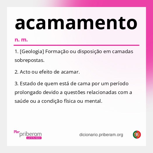 Significado de acamamento