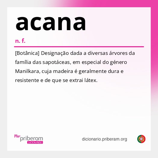 Significado de acana