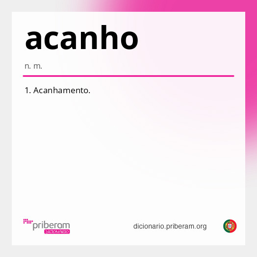 Significado de acanho