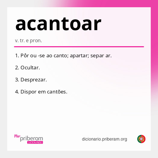 Significado de acantoar