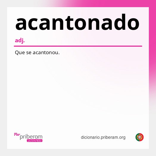 Significado de acantonado