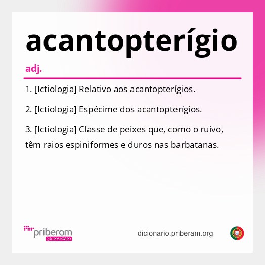 Significado de acantopterígio