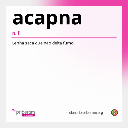 Significado de acapna