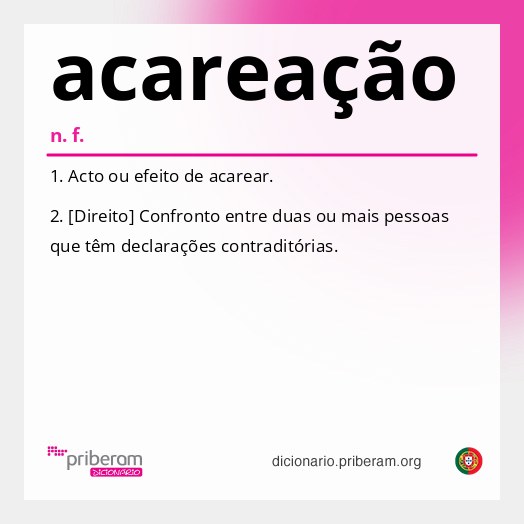 Significado de acareação
