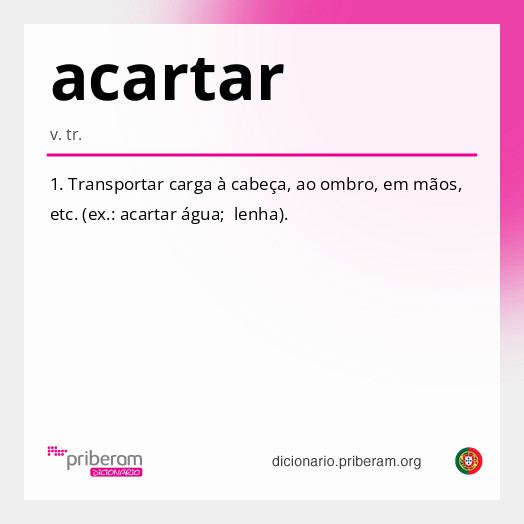 Significado de acartar