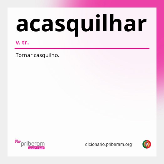 Significado de acasquilhar
