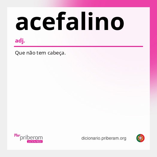 Significado de acefalino