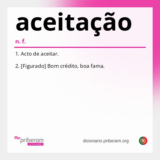 Significado de aceitação