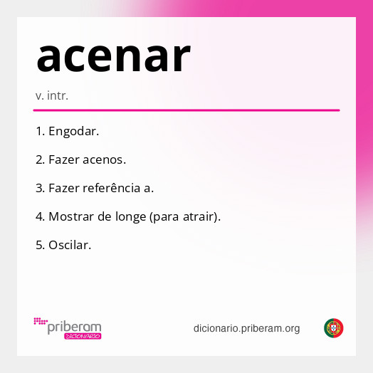 Significado de acenar