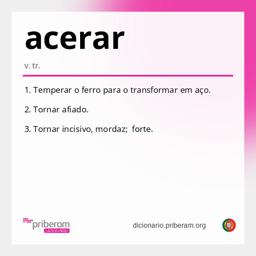 Significado de acerar