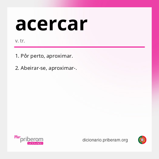 Significado de acercar