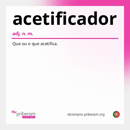 Significado de acetificador