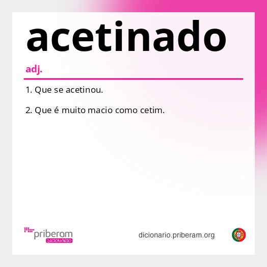 Significado de acetinado