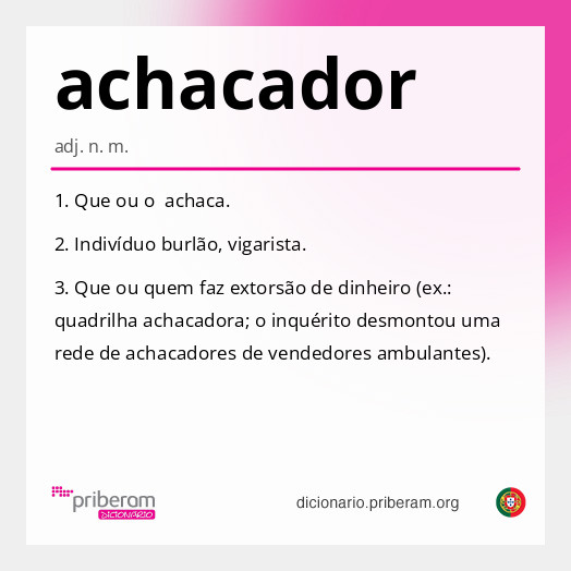 Significado de achacador