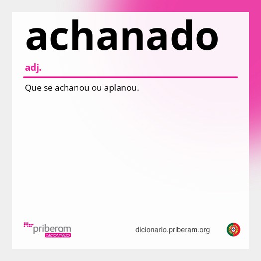 Significado de achanado