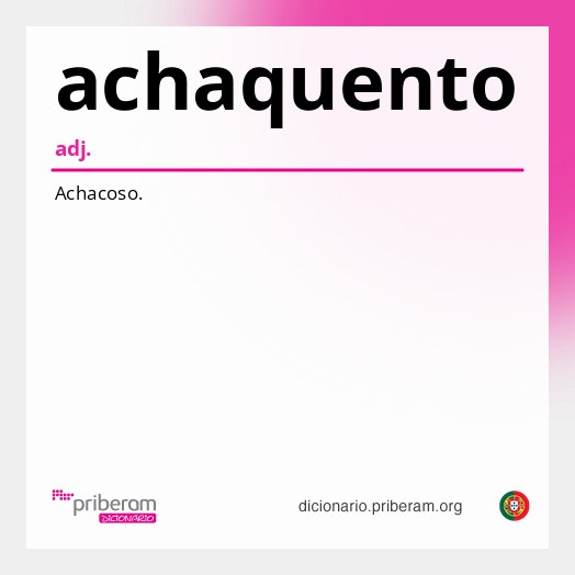 Significado de achaquento
