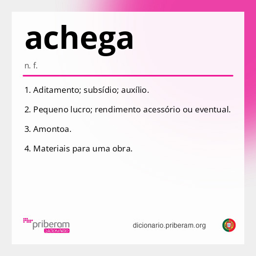Significado de achega