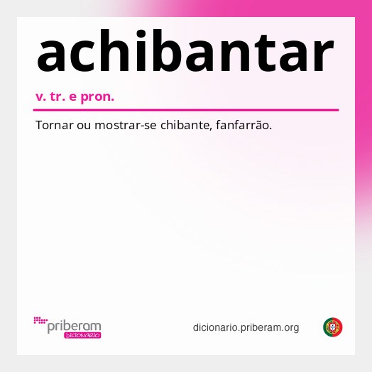 Significado de achibantar