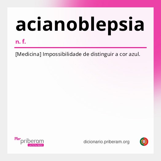 Significado de acianoblepsia