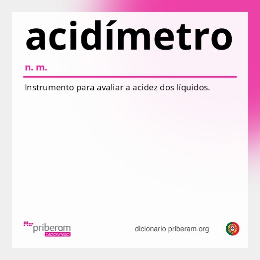 Significado de acidímetro