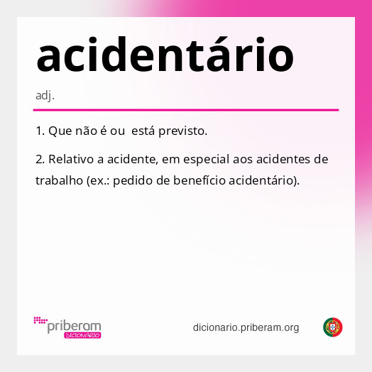 Significado de acidentário