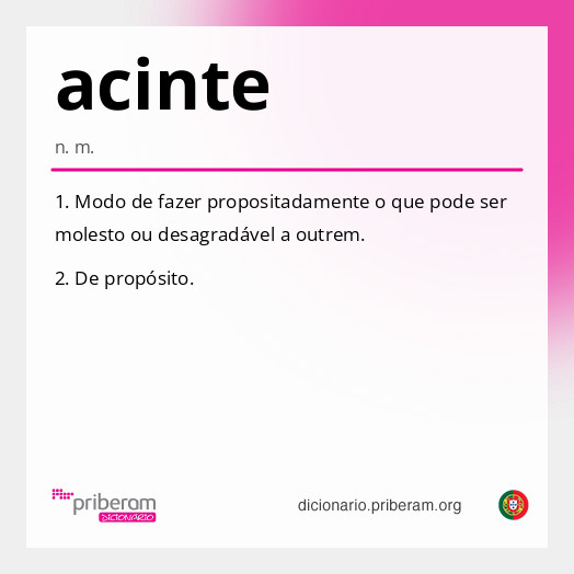 Significado de acinte