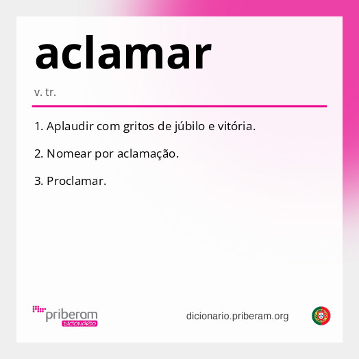 Significado de aclamar