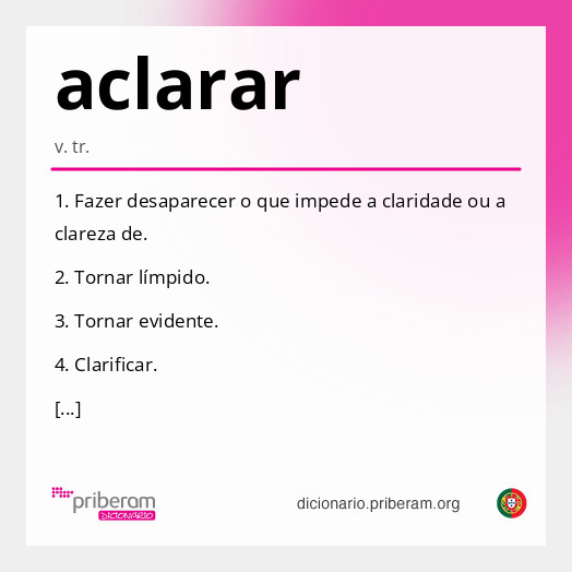 Significado de aclarar