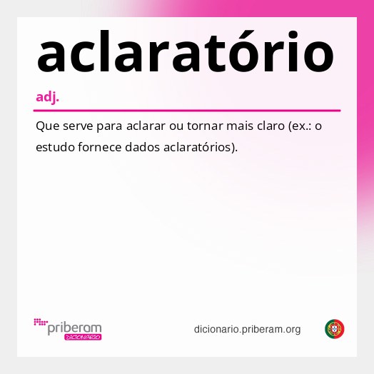 Significado de aclaratório