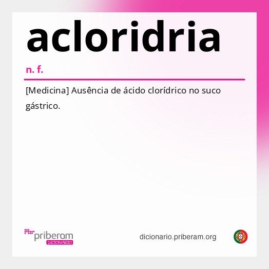 Significado de acloridria