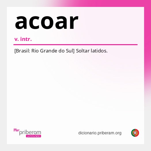 Significado de acoar
