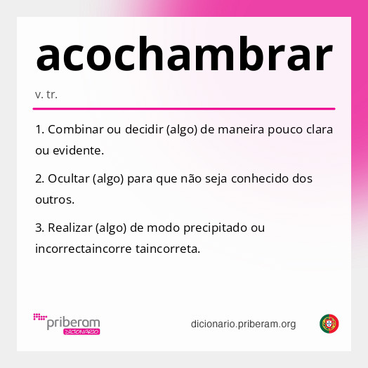 Significado de acochambrar
