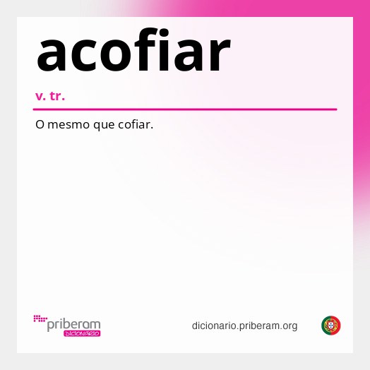 Significado de acofiar