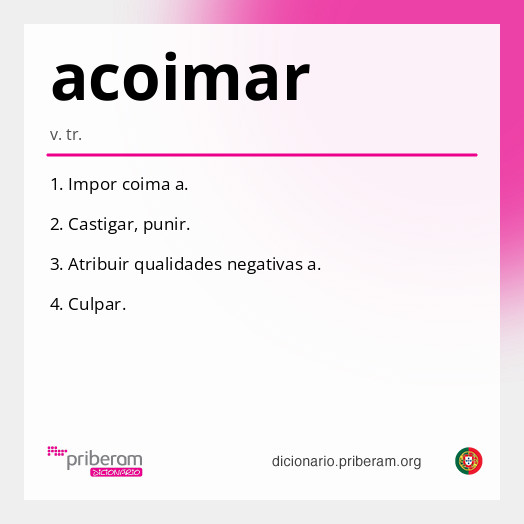 Significado de acoimar