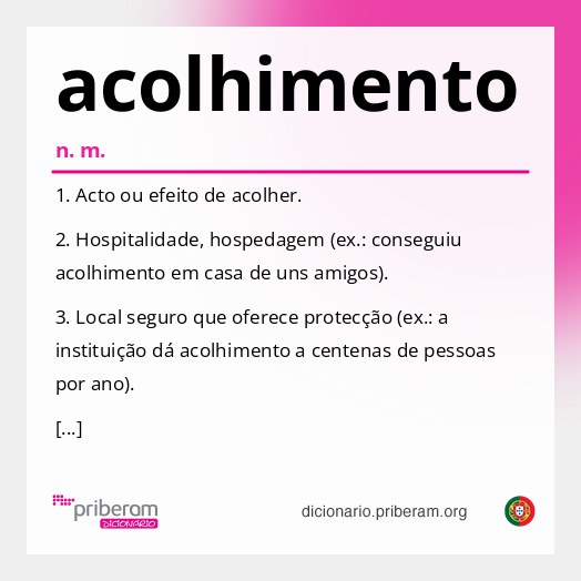 Significado de acolhimento