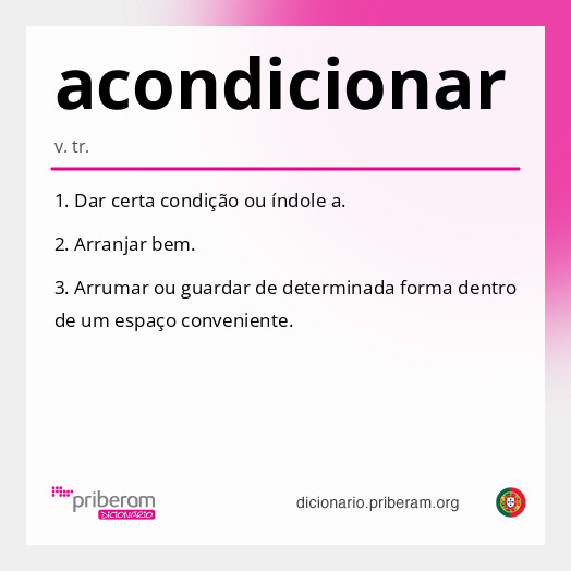 Significado de acondicionar